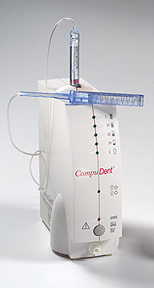 Photo of The Wand, computer controlled anesthetic delivery device, for sedation dentistry from Los Angeles dentist Dr. Robert Thein.