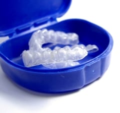 Photo of teeth bleaching trays, available from Glendale dentist Dr. Robert Thein.