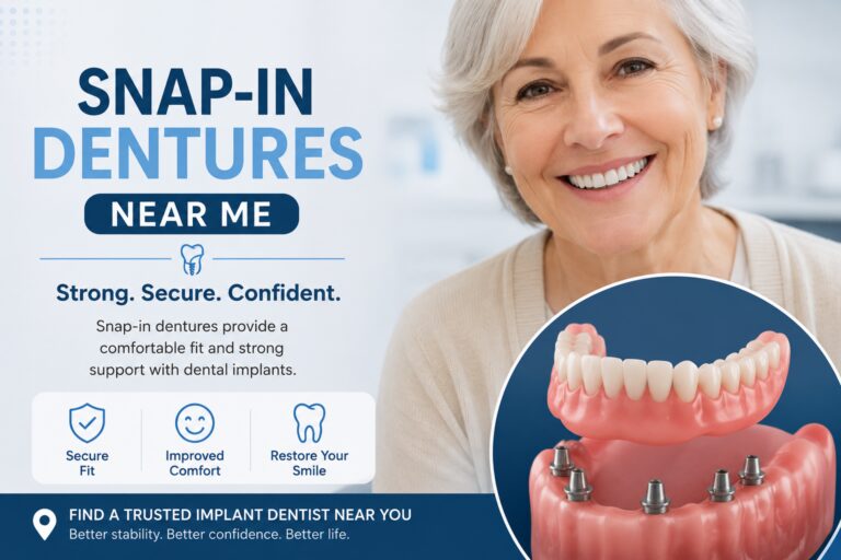 Snap-In Dentures Near Me: How to Find the Right Implant Dentist