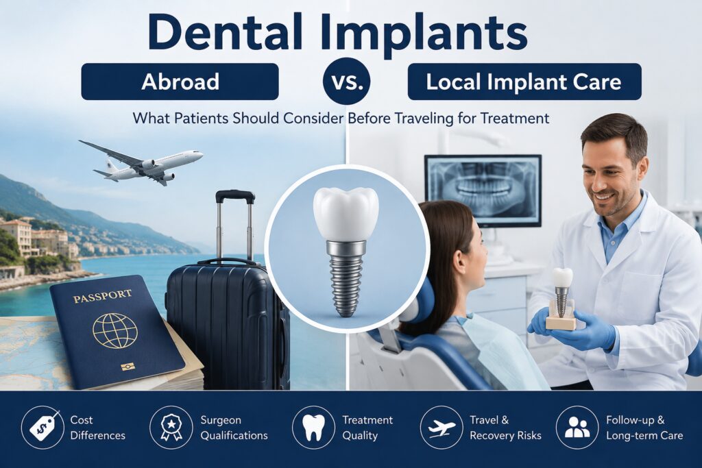 Dental Implants Abroad vs. Local Implant Care: What Patients Should Consider Before Traveling for Treatment